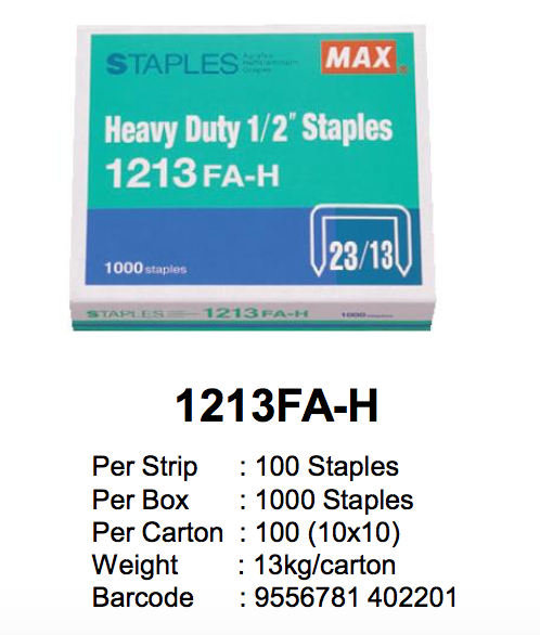 MAX Staples Refill 23/13 1213FA-H