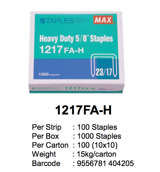 MAX Staples Refill 23/17 1217FA-H