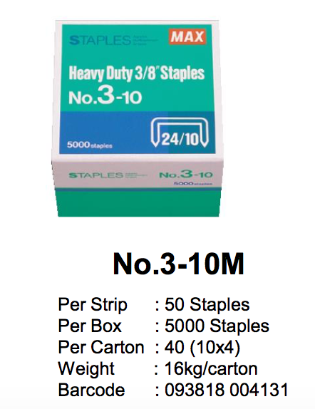 MAX Staples Refill No. 3-10m