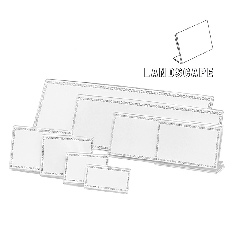 Suremark Acrylic L-Shape Card Stand 100mm x 65mm